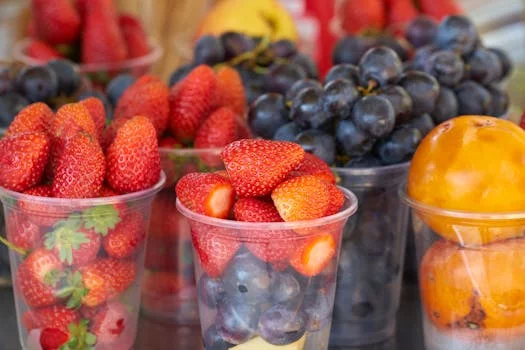 fresh fruit cup colorful